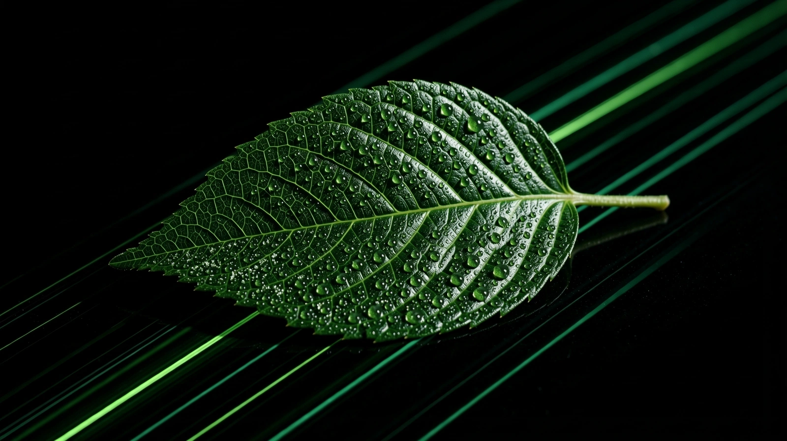 Microscopic view of leaf architecture