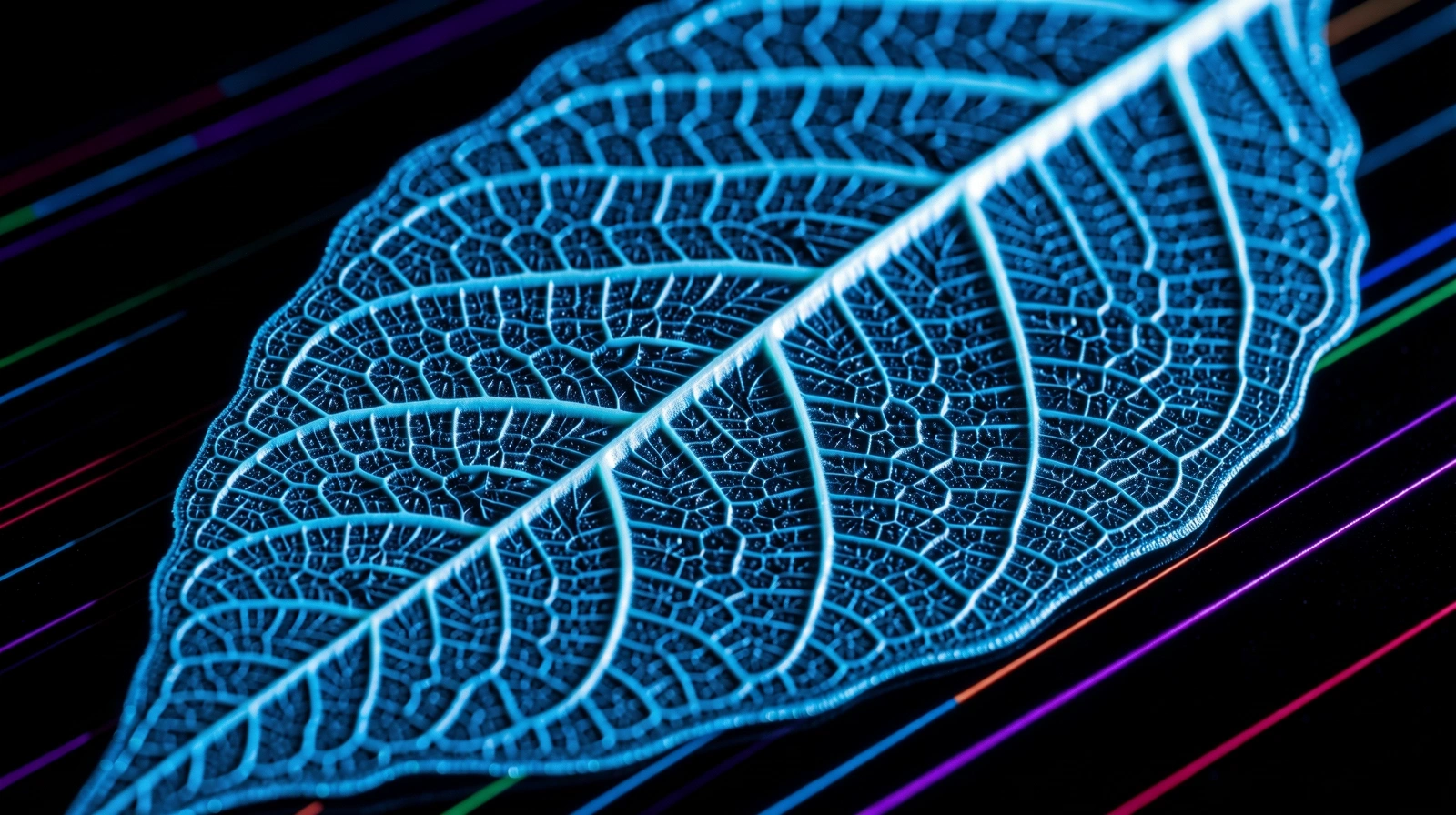 Intricate biological leaf structure