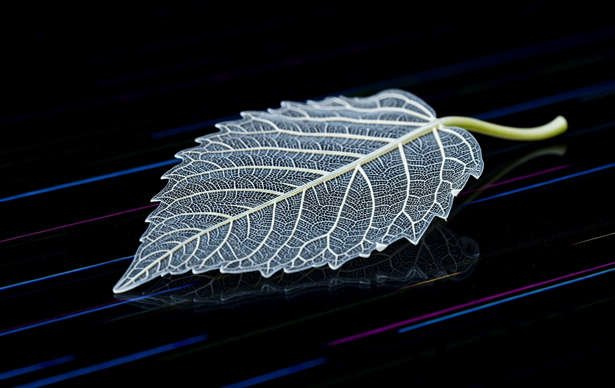 Intricate biological leaf structure