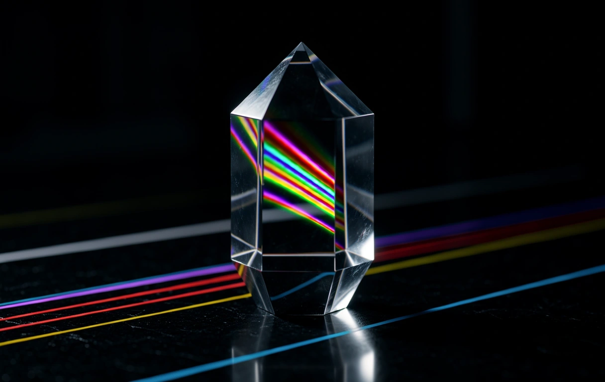 Light refraction representing clarity